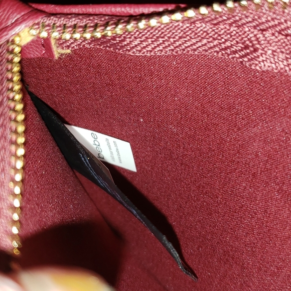 A red Bebe Satchel purse - Picture 8 of 11